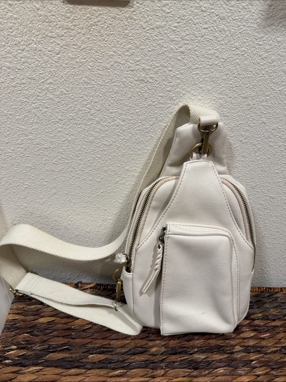 Altar'd State Cream Crossbody Sling Bag